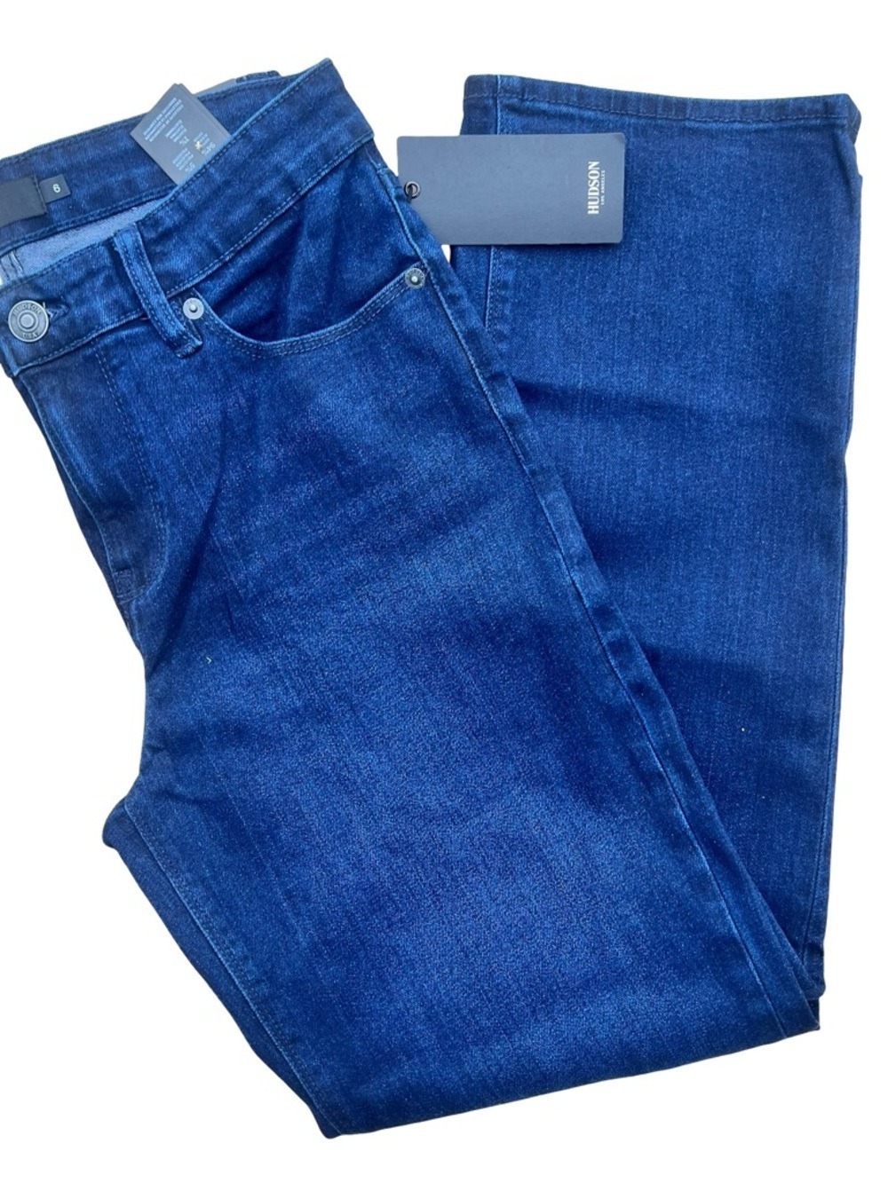 NWT Hudson Dark Blue Mid-Rise Straight Leg Jeans Size 6/28